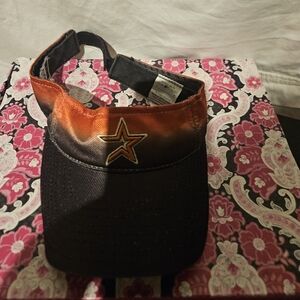 Men's Black and Orange Star Logo Cap